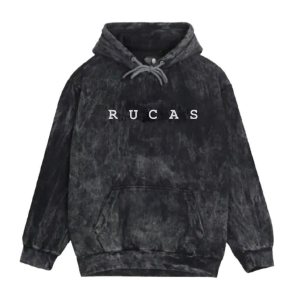RUCAS SANDWASH เสื้อกันหนาวมีฮู้ดสีดํา | Shopee Thailand