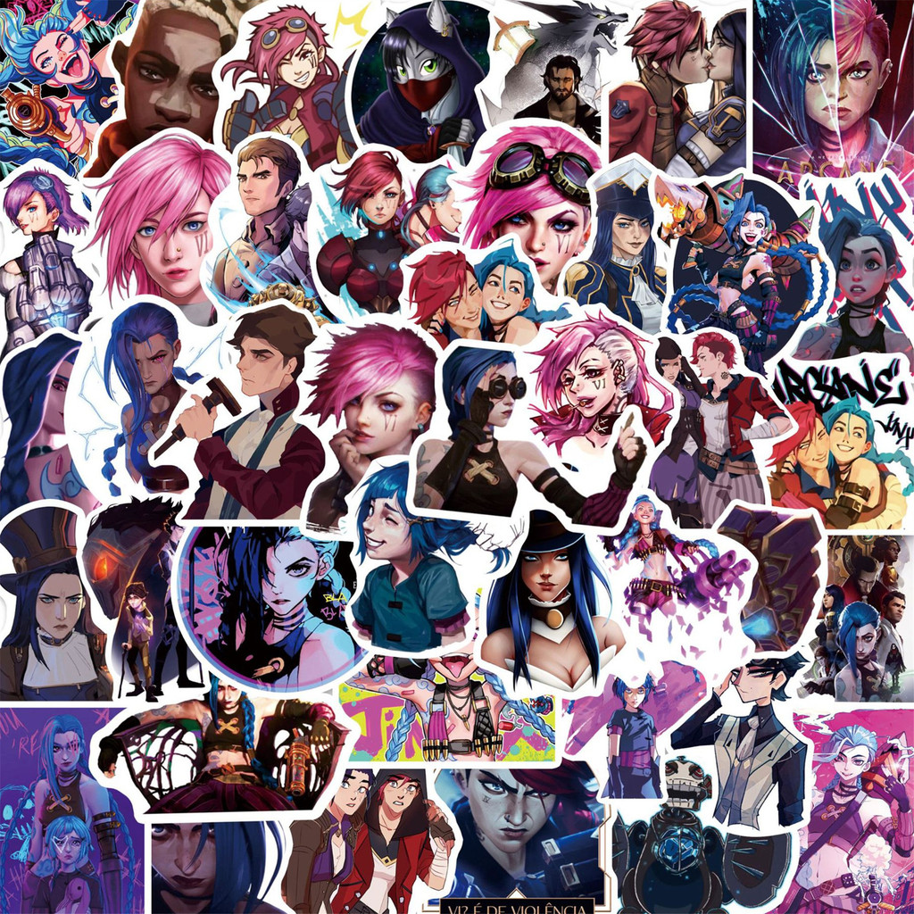 50ชิ้น/เซ็ต สติ๊กเกอร์ Arcane Series 02 League of Legends Lol DIY ...