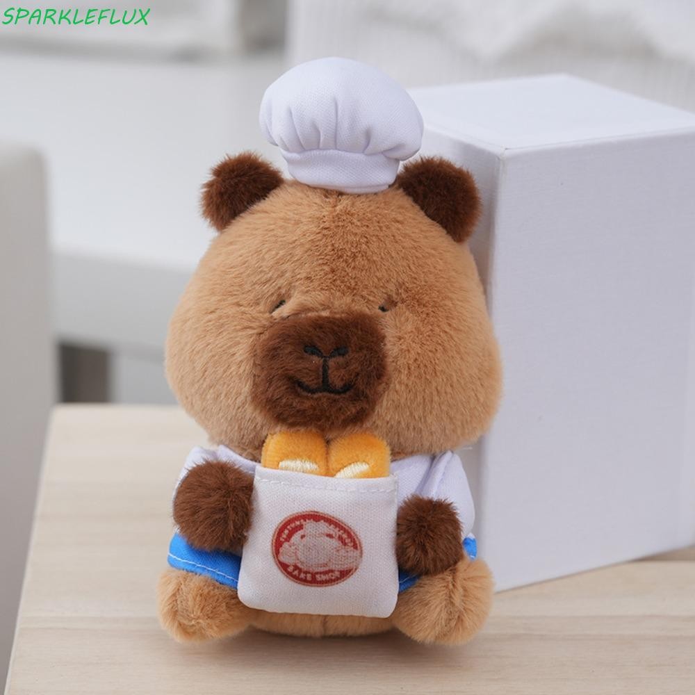 Sparkleflux Capybara ตุ๊กตาพวงกุญแจ,ตลก Cook Capybara จี้ตุ๊กตา ...