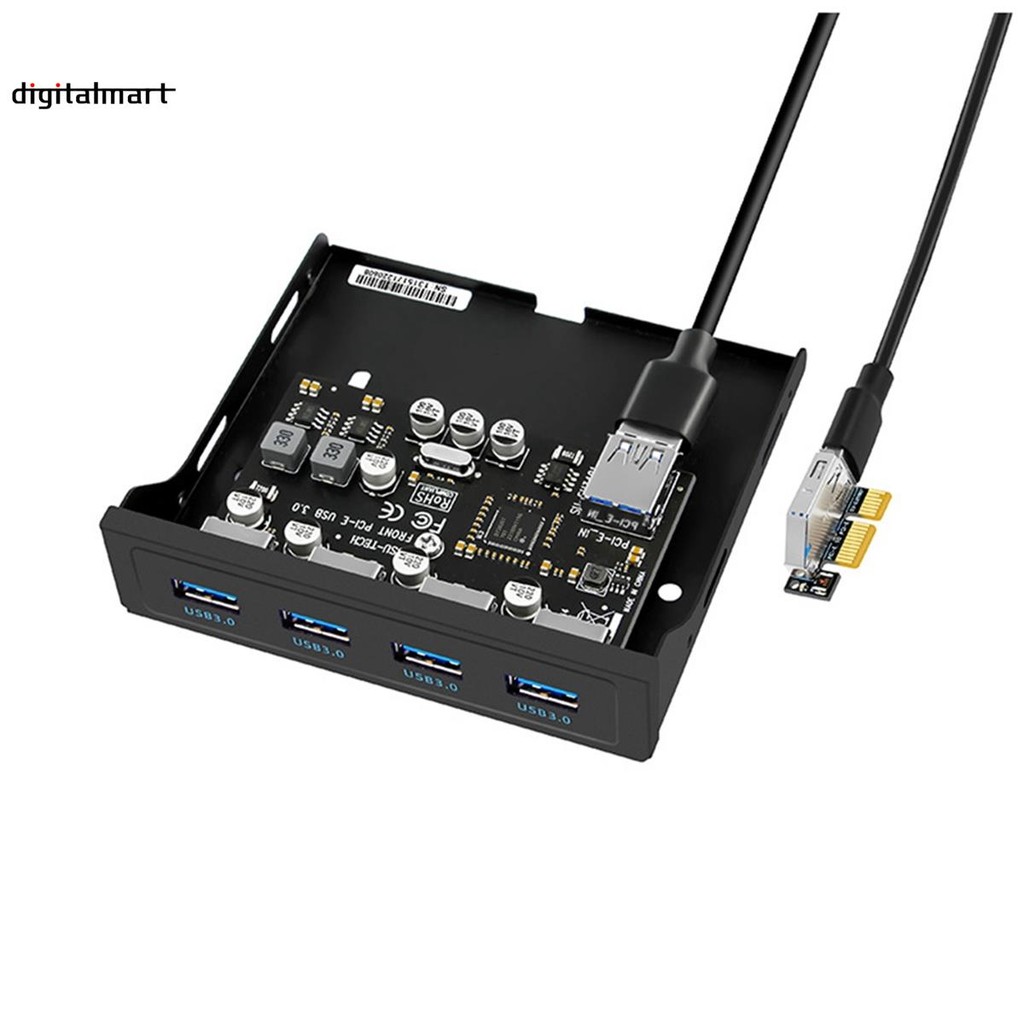 การ์ดขยาย USB 3.5 นิ้ว Floppy Front Panel Bracket PCI-E X1 Riser ...