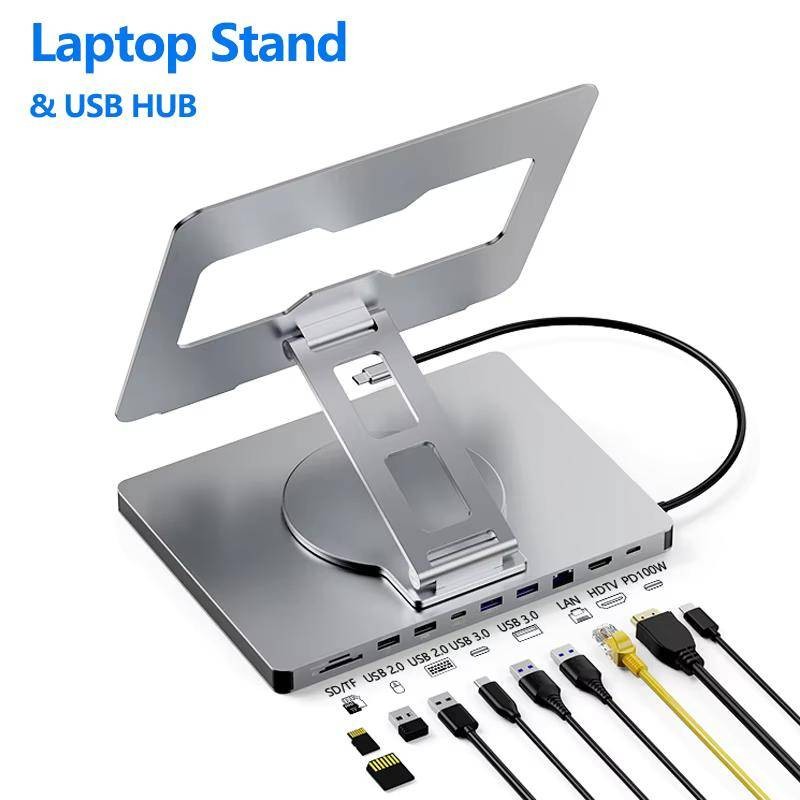 ขาตั้งแล็ปท็อปสําหรับ MacBook Pro Air Dell HP Surface 360° หมุนได้แบบ ...