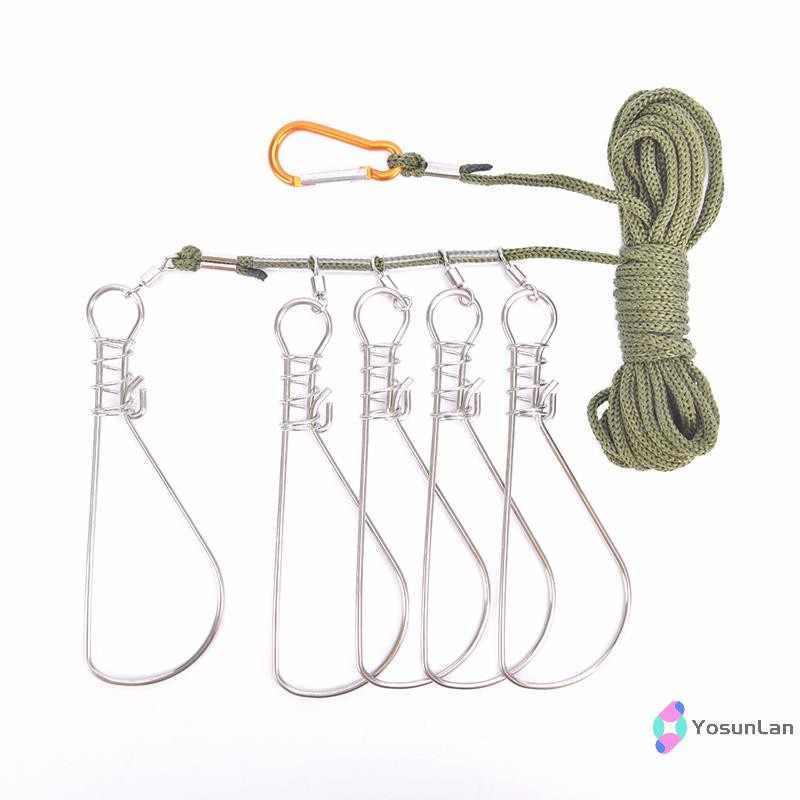 Yosunlan] fishing Lock Buckle fishing Snaps Chain Stringer With Float ...