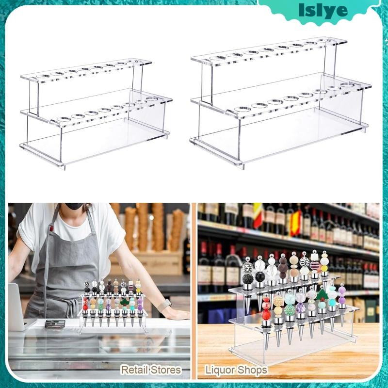 [Lslye] ขวดไวน์ Stopper Display Rack Display Riser อะคริลิคคอลเลกชัน ...