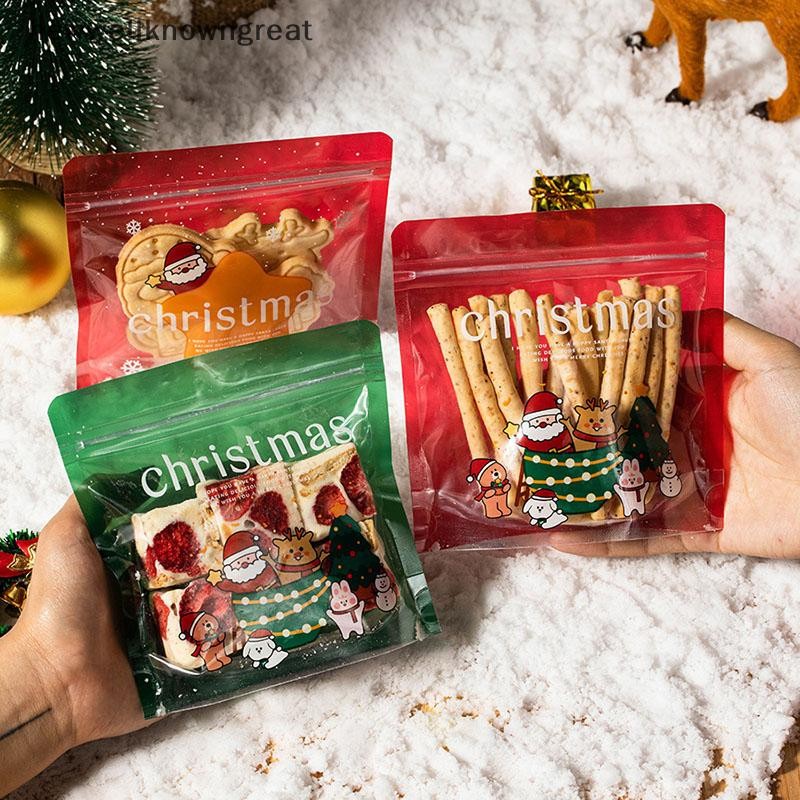 Newwellknowngreat 50 ชิ้น Merry Christmas ของขวัญ Ziplock กระเป๋า Candy ...