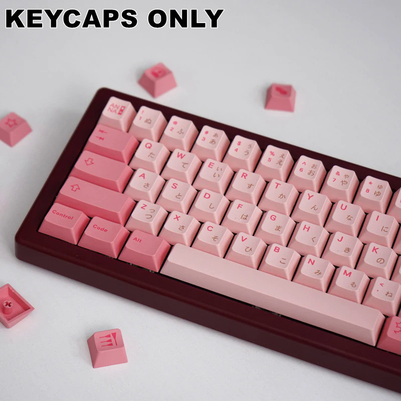 143 Keys Anna PBT Keycaps Cherry Height Profile Dye-Sublimated Legends ...