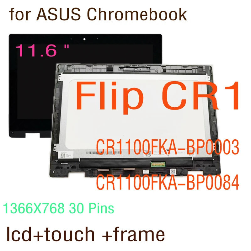 Custodia Inferiore Per Asus Chromebook Flip CR1 CR1100FKA – Fondo Nero 90NX03E1-R7D020