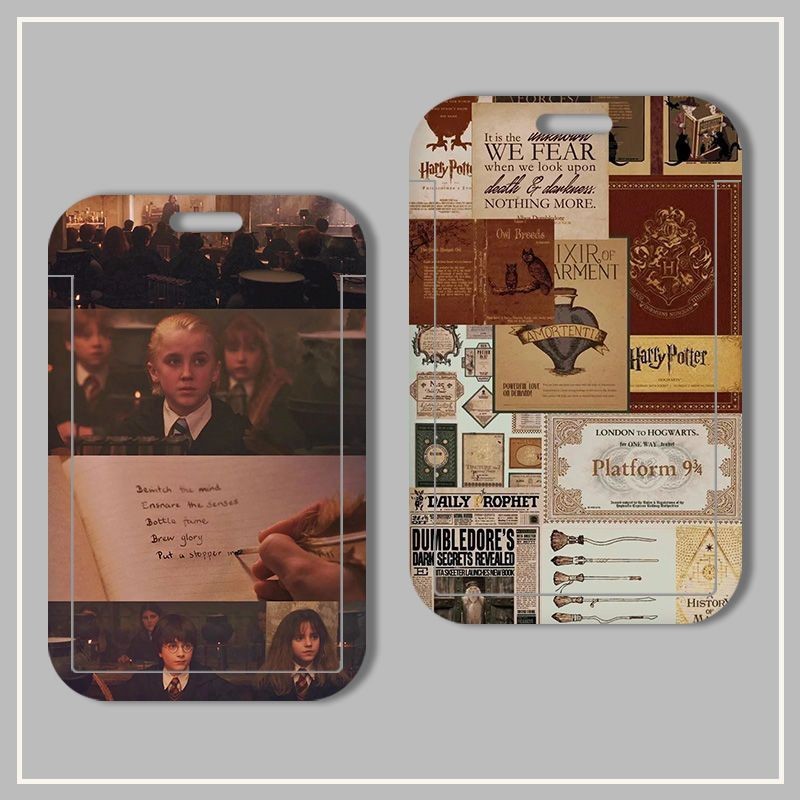 ชุดการ์ดนักเรียน Harry Potter DIY การ์ดวิทยาเขต ที่ใส่บัตรรถบัส บัตร ...