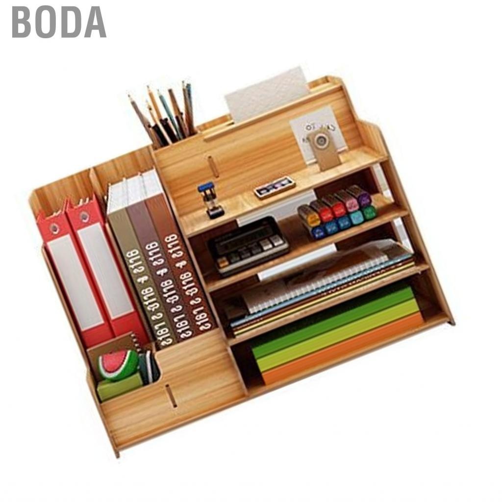 Boda เดสก์ท็อปชั้นวางของ Easy ASSEMBLY Organizer ไม้ประหยัดพื้นที่ ...