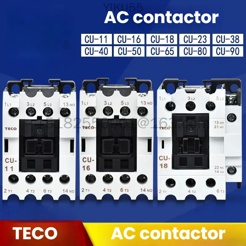 Teco AC Contactor CU-11/16/18/23/32R/40/50/65/80/90 ใหม่เอี่ยม | Shopee ...