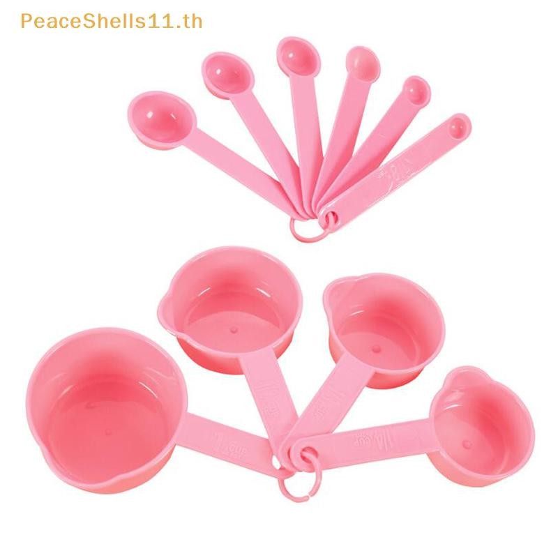 Peaceshells 10 ชิ้นช้อนตวงถ้วยชุดครัวเบเกอรี่กาแฟเครื่องมือวัดชุดตัก TH ...