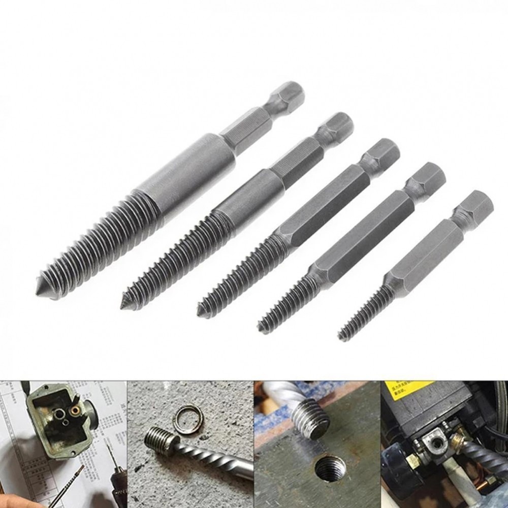 คุณภาพสูง Hex Screw Extractors เจาะ Bit Broken Bolt Remover Easy Out ...
