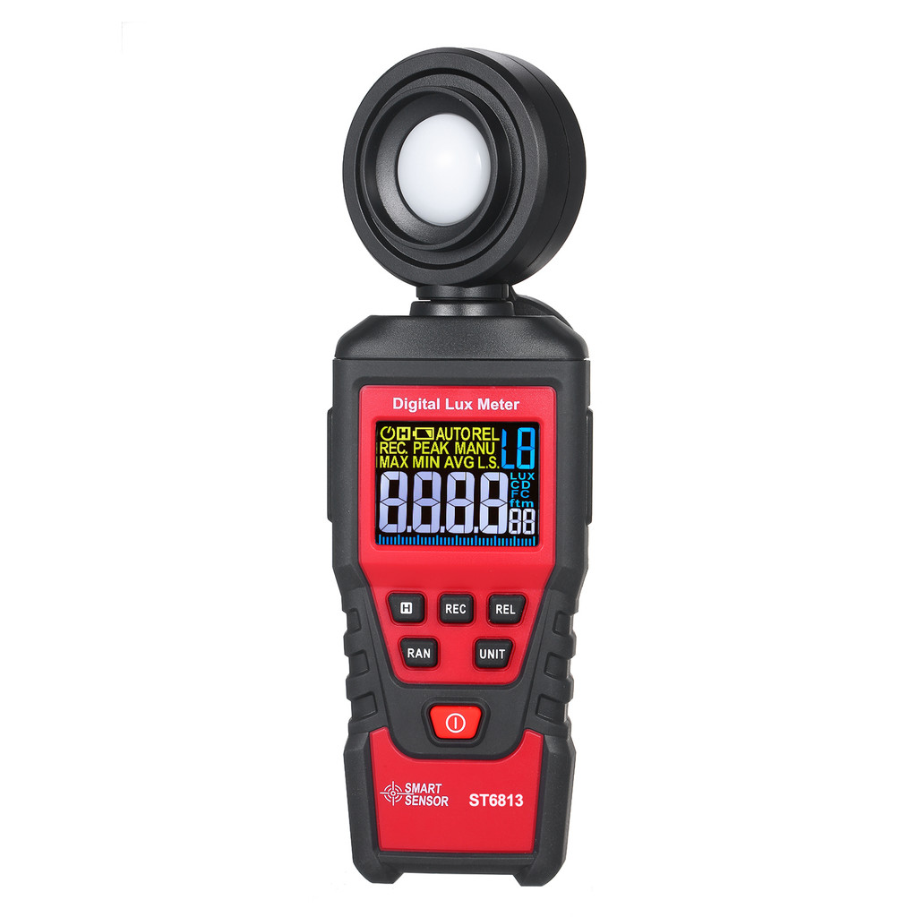 Smart SENSOR Rotatable Probe Meas หน้าจอสี Illuminance ดําเนินการ ...