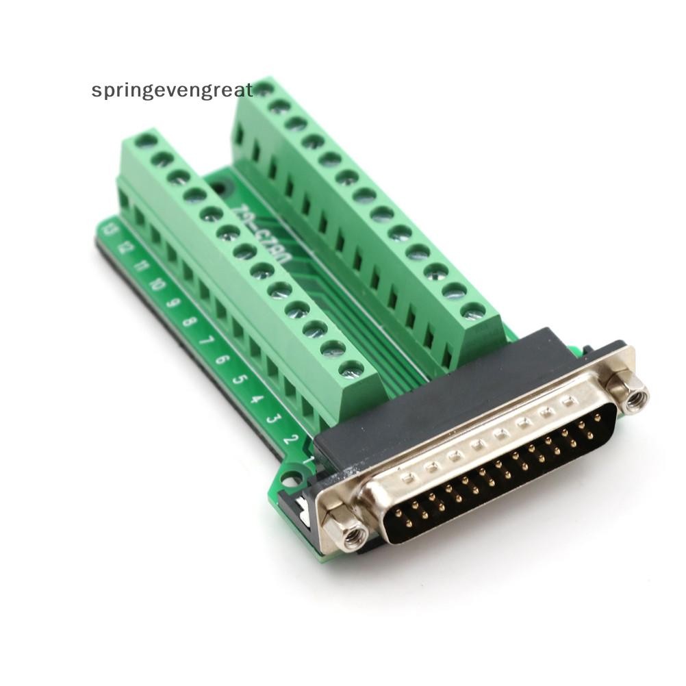 Springevengreat D-SUB DB25 ชาย 25Pin Plug Breakout Board Terminals อะแด ...