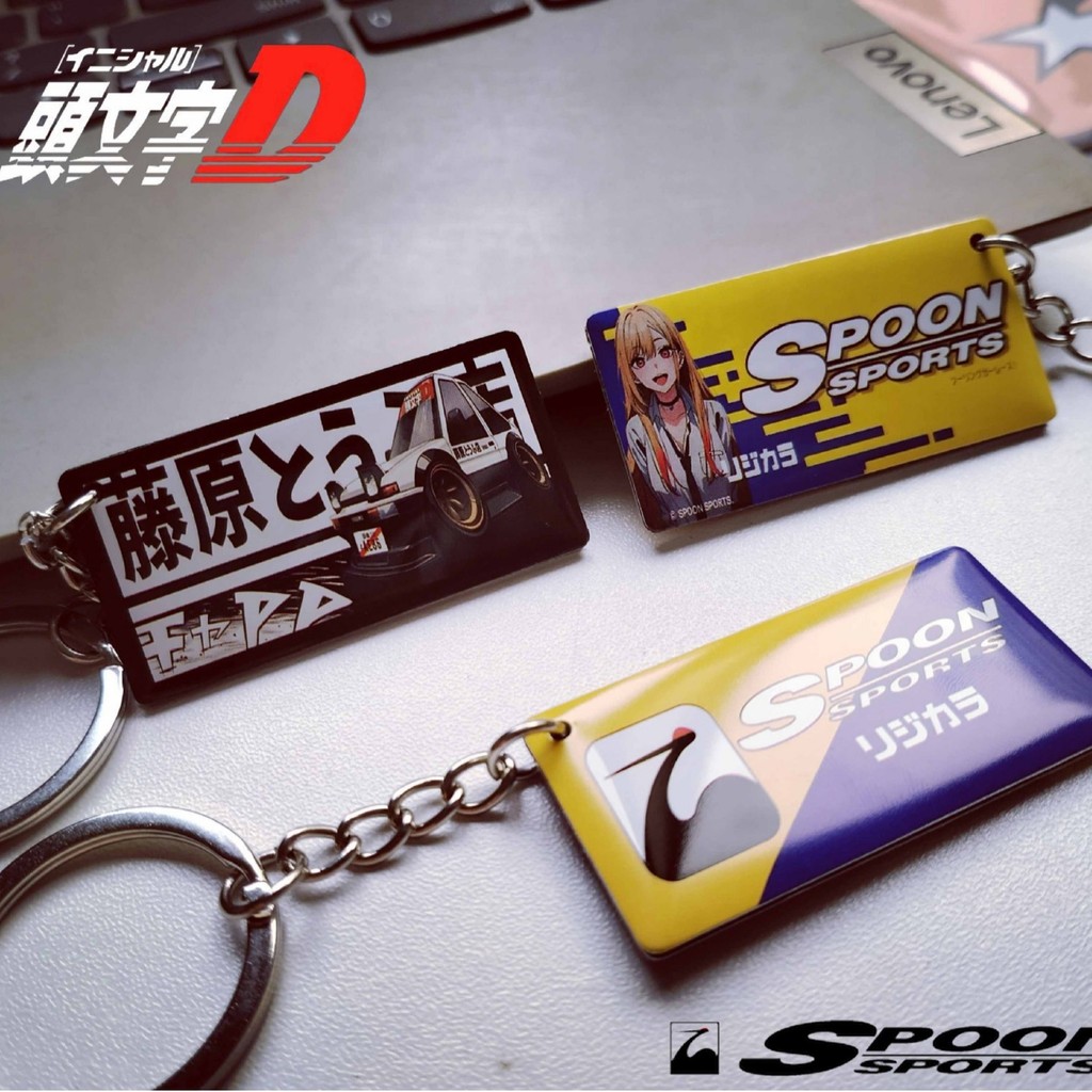 Jdm ตกแต่งพวงกุญแจเริ่มต้น D ดัดแปลงจํานวนแผ่น Key Chain ช้อน | Shopee ...
