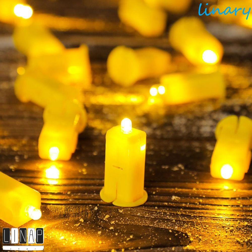 CULINARYHV ไฟโคมไฟ 10 ชิ้น, ไฟอิเล็กทรอนิกส์ในตัวโคมไฟ LED Wick ...