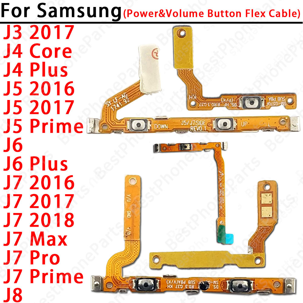 Original ด้านข้างปุ่มสวิทช์สําหรับ Samsung J3 J4 J5 J6 J7 J8 Core Prime ...