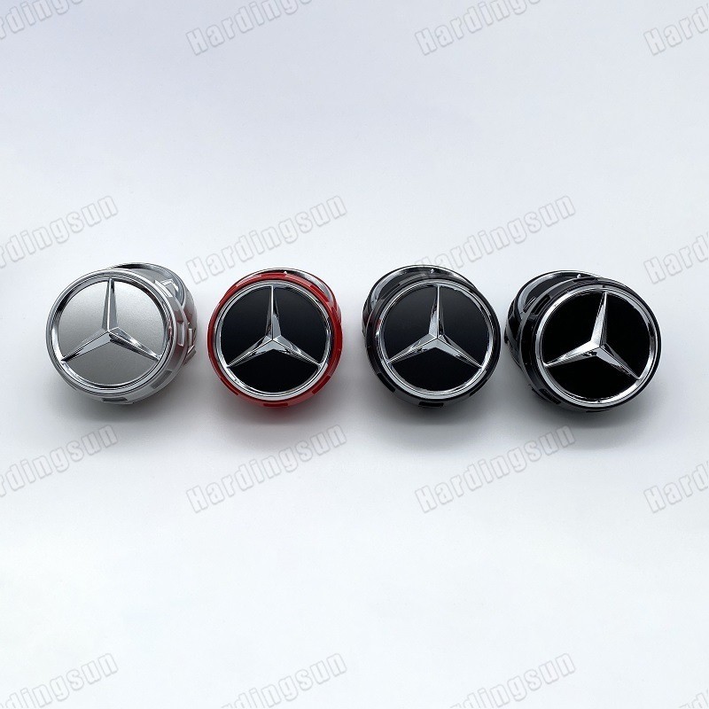 75 มม.ฝาครอบล้อ Center Hub Rim Cap สําหรับ Mercedes Benz AMG W203 W204 ...