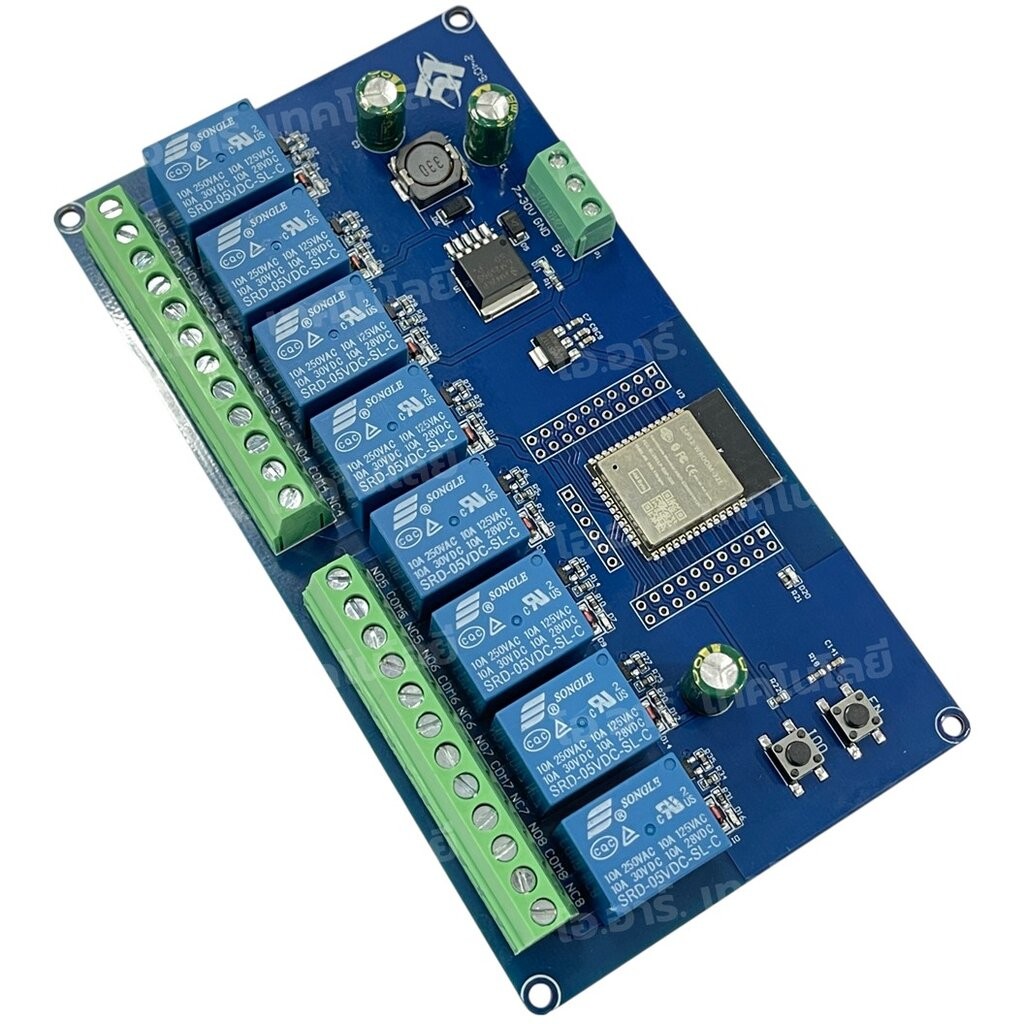 ESP32-Relay-X8 บอร์ด ESP32 พร้อมรีเลย์ 8 ช่อง 7-30VDC ESP32 WiFi ...