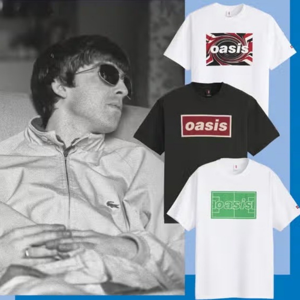 Oasis Merch เสื้อยืด Oasis Band Reunion Tour คอนเสิร์ตแรงบันดาลใจ ...