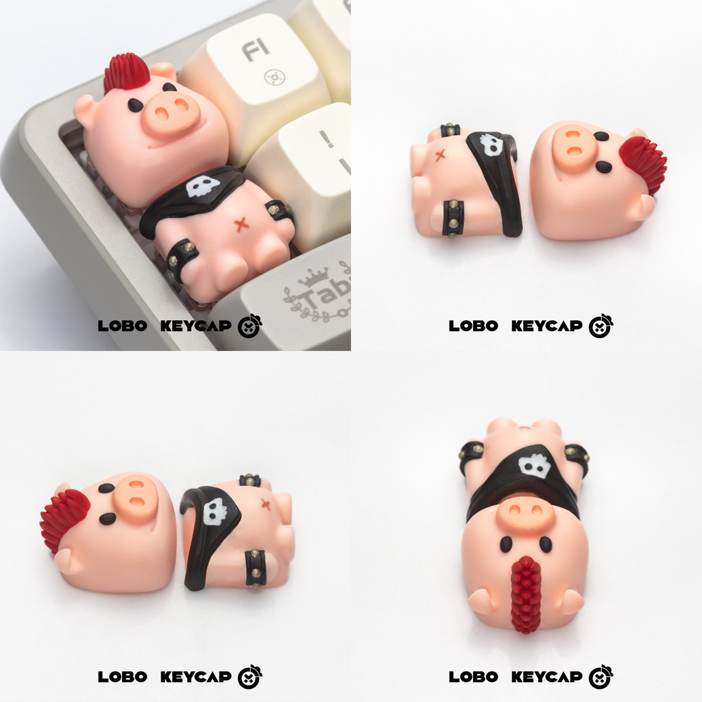 Party สัตว์ Keycap 3D สร้างสรรค์น่ารักการ์ตูน MX สวิทช์คีย์บอร์ดเรซิ่น ...