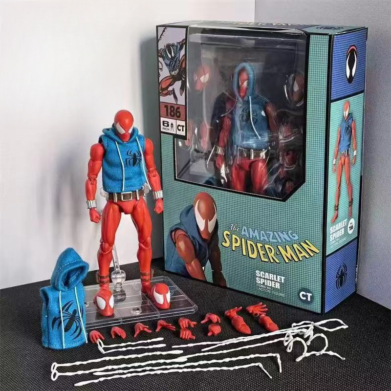 Marvel 1/12 การ์ตูนรุ่น Scarlet Spider-Man Ben Riley Action Figure ...