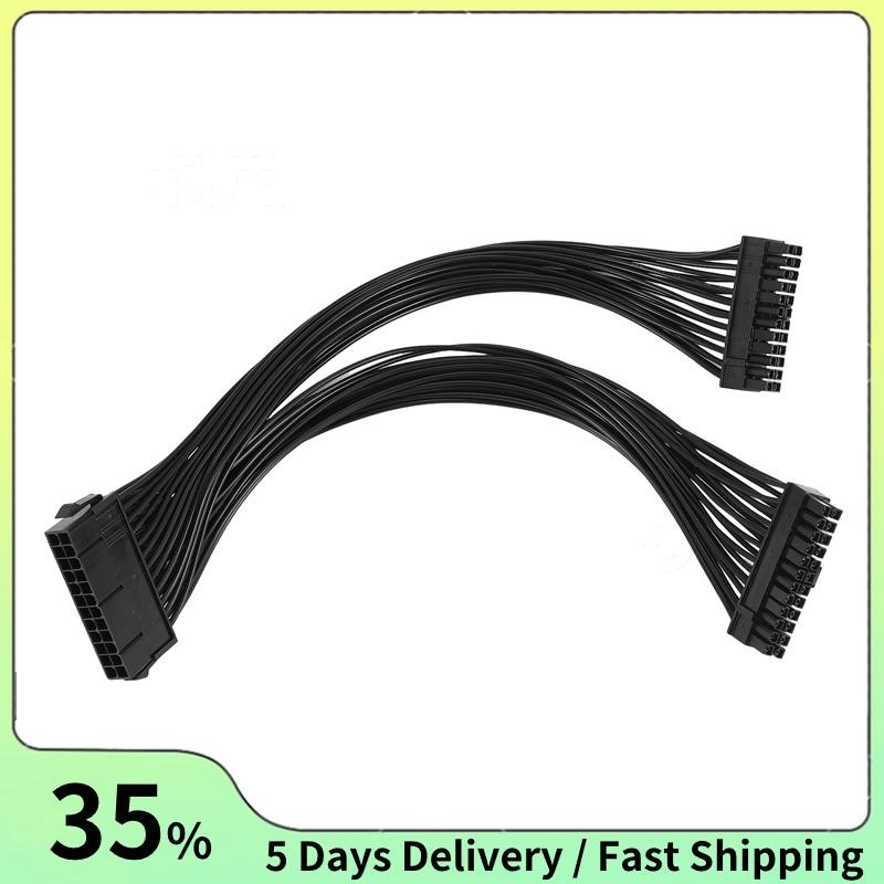 Dual PSU Power Supply 24-Pin ATX เมนบอร์ด Splitter Cable,24Pin(20+4 ...