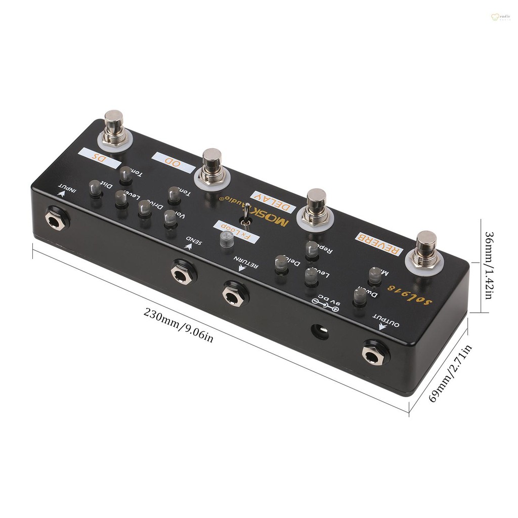 MOSKY Audio SOL918 5-in-1 Multi Effect Pedal รวมเอฟเฟกต์กีตาร์เหยียบ ...