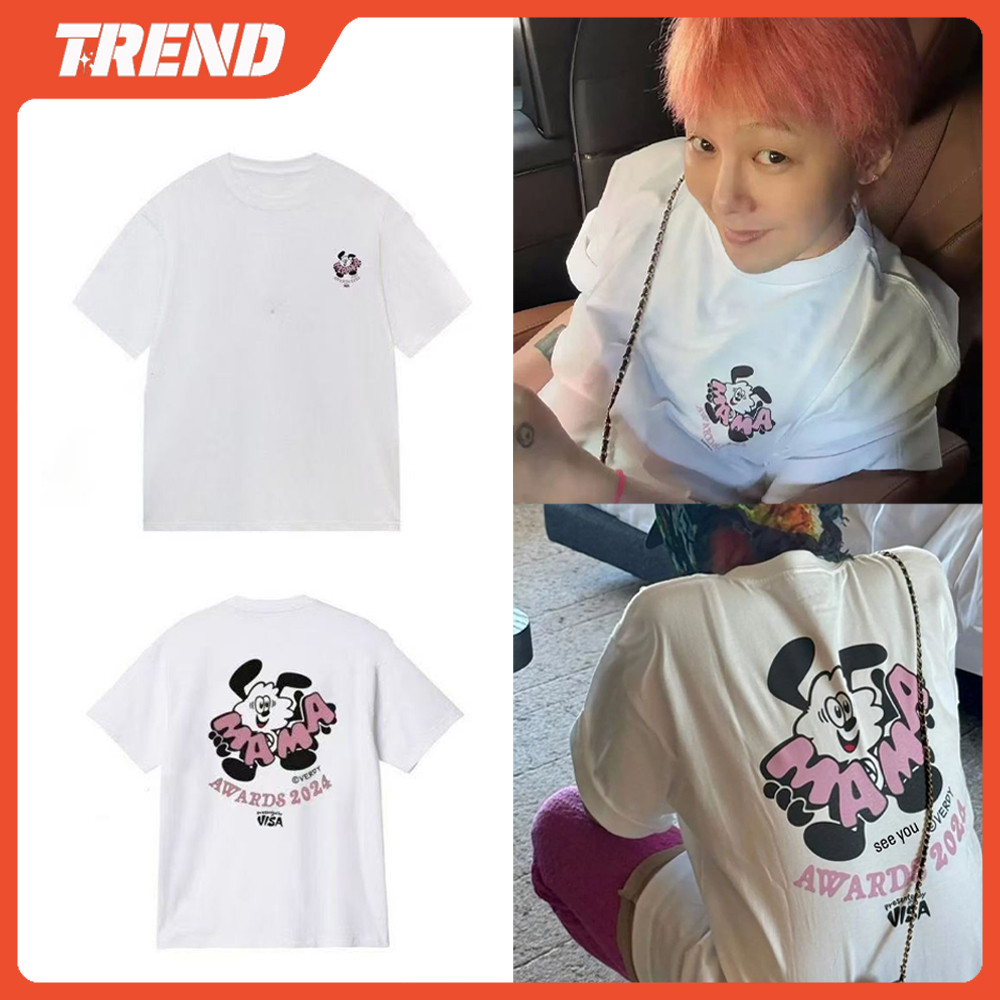 G-dragon GD ผ้าฝ้ายเสื้อยืด Verdy Teases 2024 MAMA AWARDS