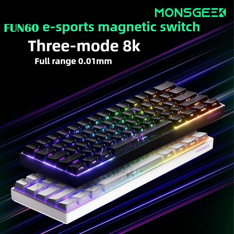 FUN60 Pro/Max คีย์บอร์ดแม่เหล็ก Tri-mode - คีย์บอร์ดเชิงกล E-sports ของ ...