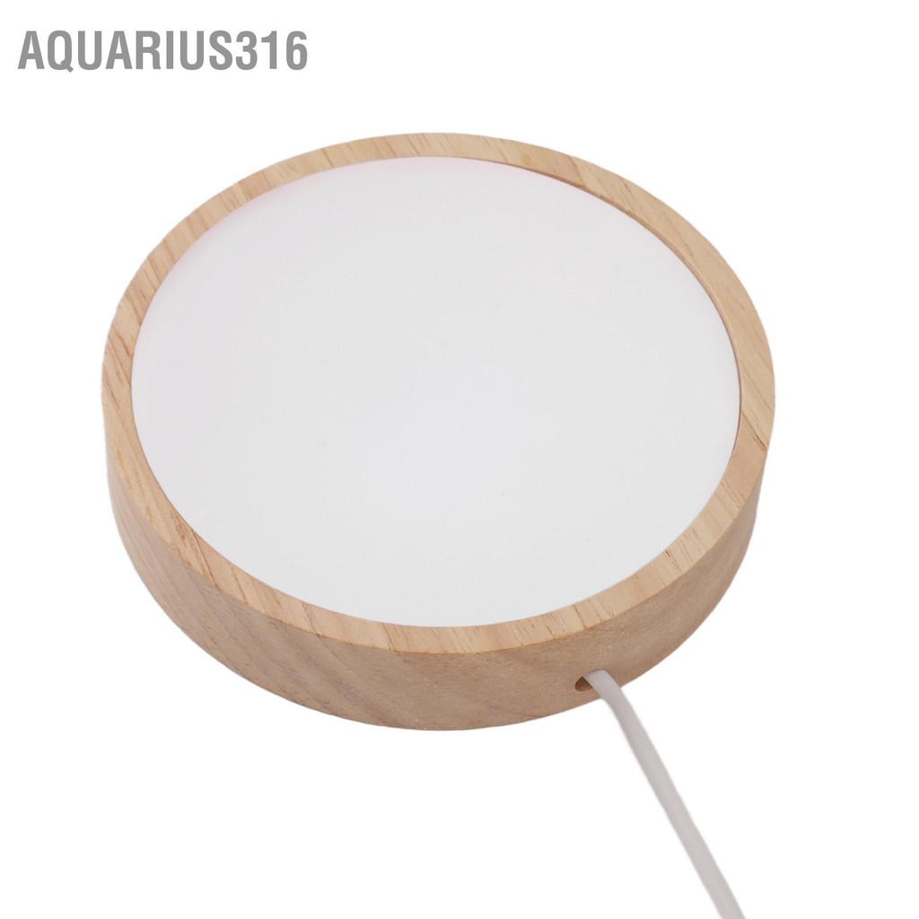 CDIYTOOL LED Lights Display Base, 2 Pack Wooden Lighted USB LED Light Base Stand Desktop Display Base With 2PCS Acrylic Sheets For DIY Acrylic Plate (Warm Light-1