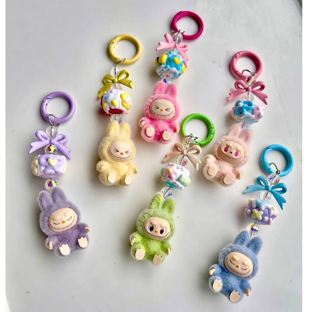 MIni LABUBU V1 พวงกุญแจพร้อมตุ๊กตา Plush Penant Key หัวเข็มขัด | Shopee ...