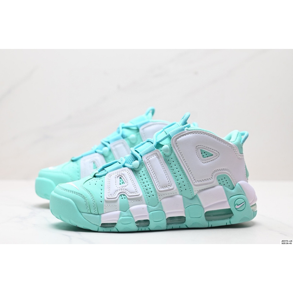 รองเท้าผ้าใบ Nike WMNS Air more uptempo GS สีเกือบไม่เขียว pipyn ซีรีส์ ...