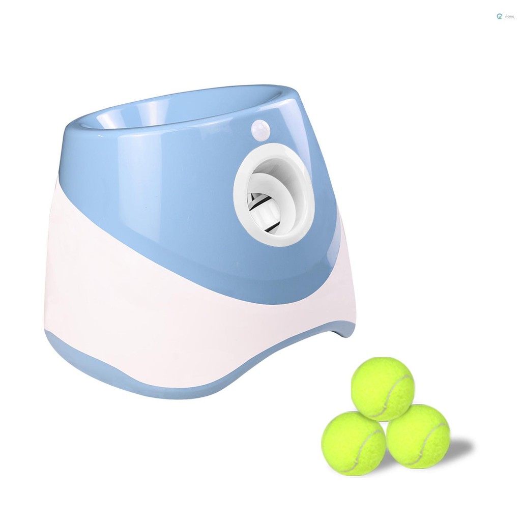 สุนัขอัตโนมัติ Ball Thrower 3 ลูก Interactive Tennis Ball Launcher ...