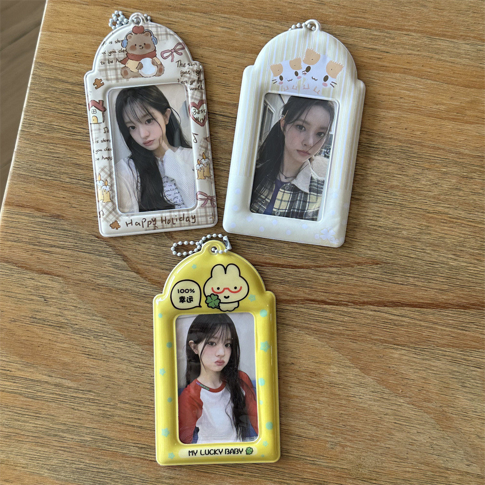 Ins Ping Light Rabbit Marshmallow Cat 10 ซม.ผู้ถือบัตรโพลารอยด์ไอดอล ...