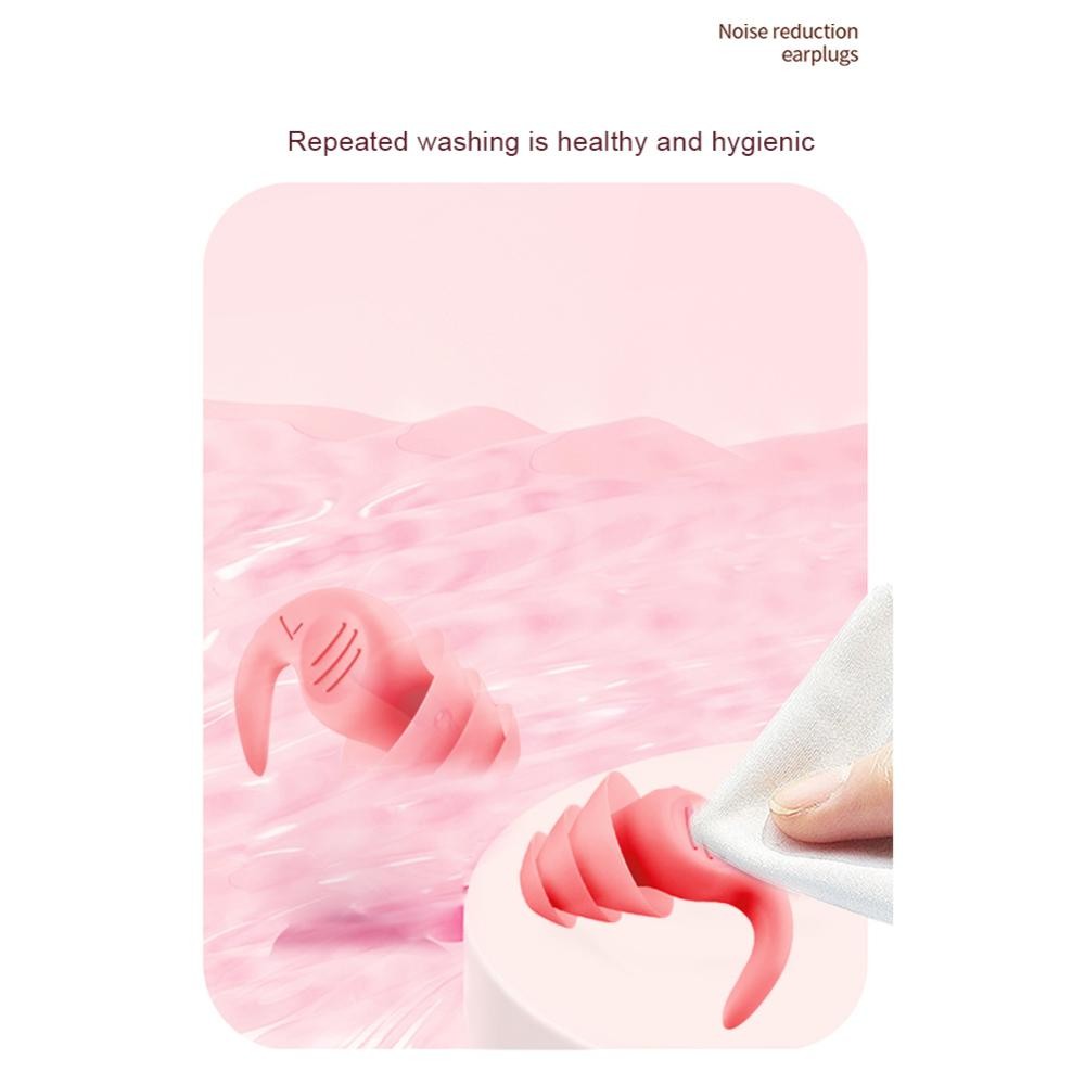 SMARTSIMPLE 1 คู่ Nano Silica Gel ที่อุดหู Sleep Plug Canceling ลดเสียง ...