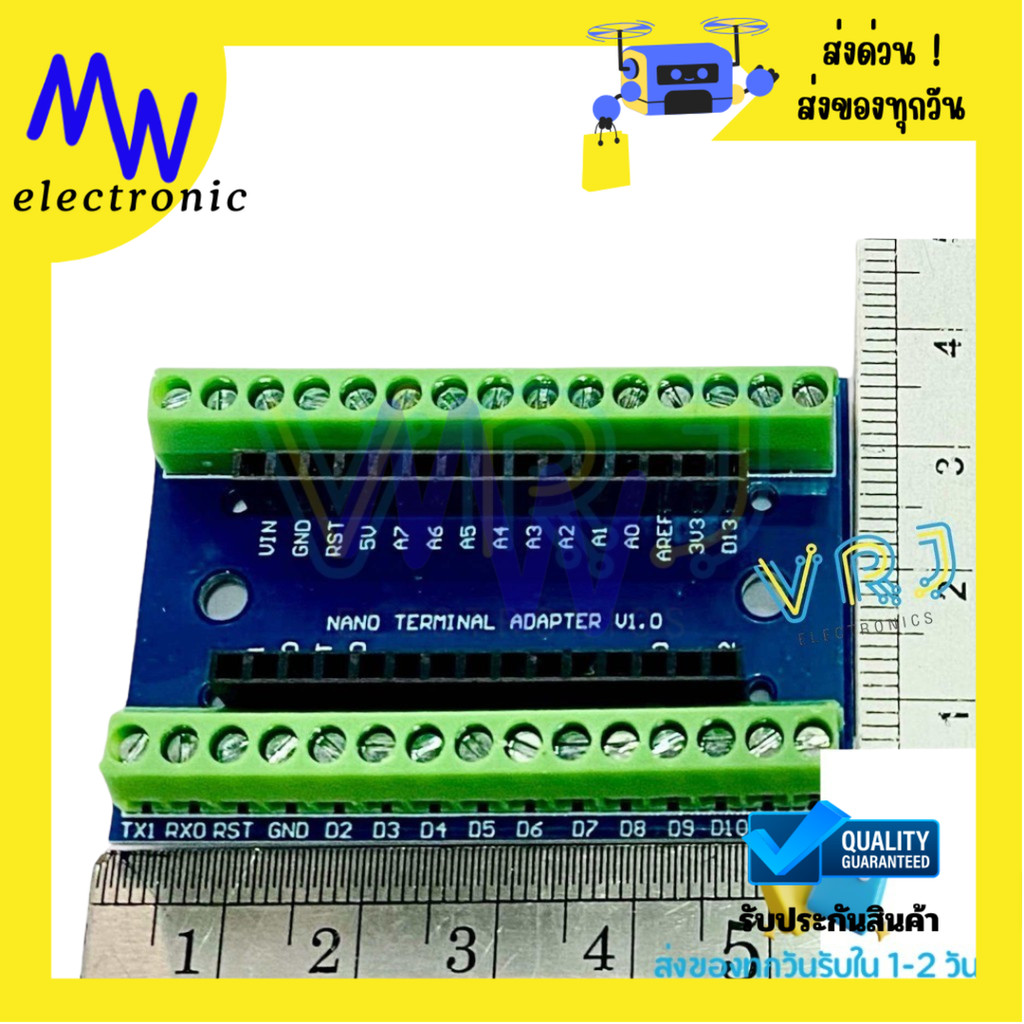 Arduino Nano 30pin เทอมินอล ช่วยยึดบอร์ด Arduino Nano / RP2 Nano ขนาด ...