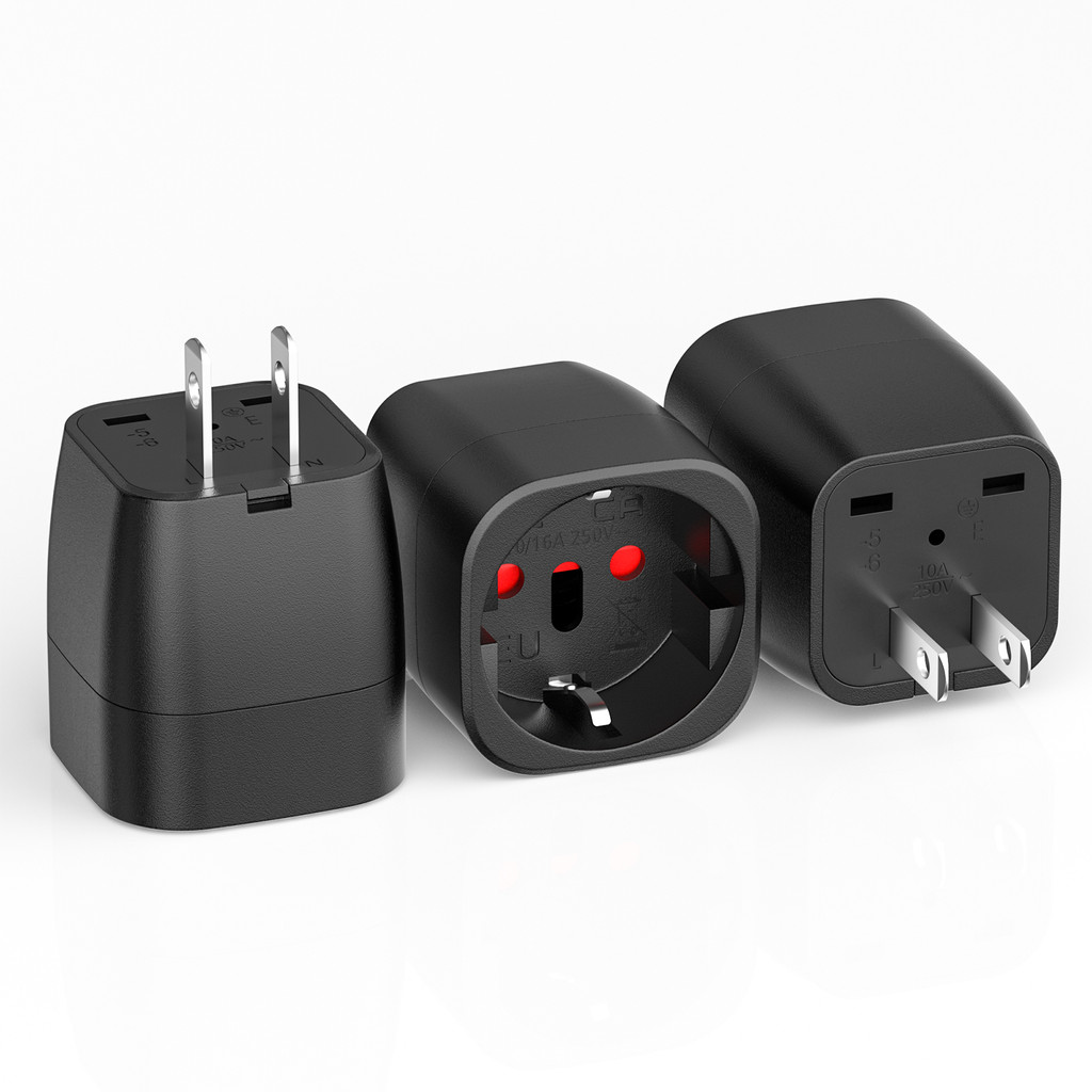 EU To US Japan Canada Travel Plug ยุโรปอิตาลีสวิตเซอร์แลนด์บราซิลซ็อกเ ...