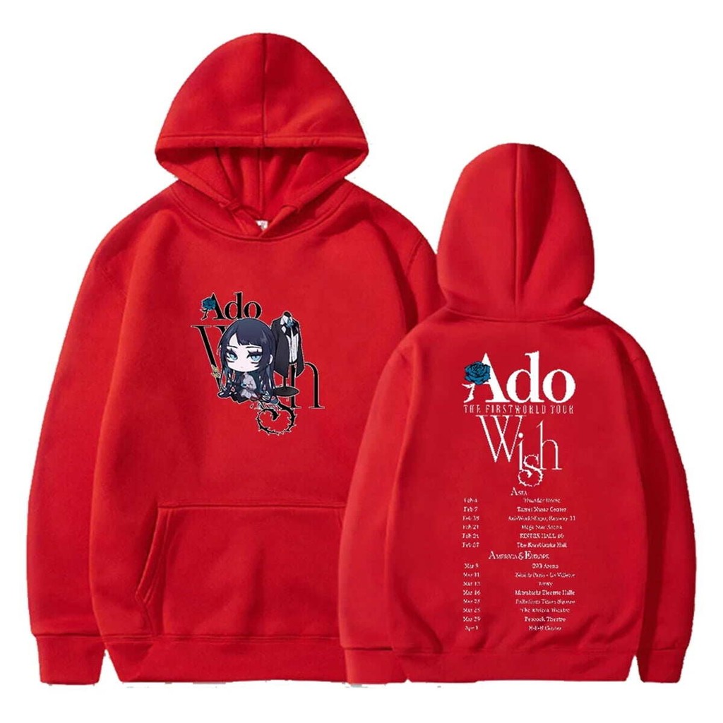 Ado Wish Merch The First World Tour Hoodie 2024 แขนยาว Streetwear