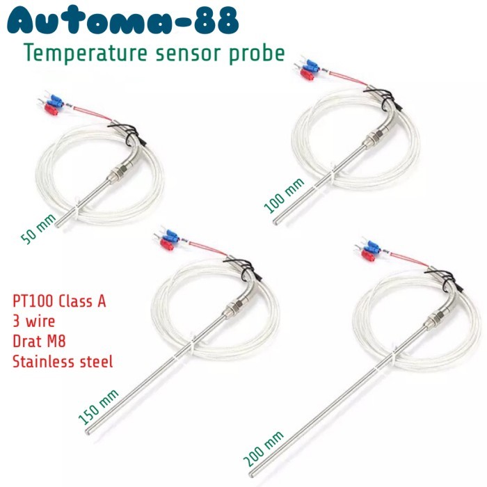 Fc99 อุณหภูมิเซนเซอร์อุณหภูมิ PT100 PT-100 3 Probe สาย 5 ซม. 10 ซม. 15 ...