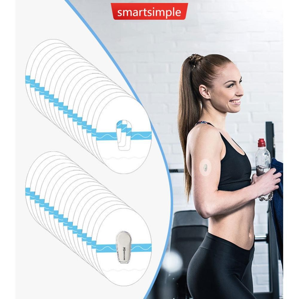 SMARTSIMPLE 10 ชิ้นเลือดกลูโคสการตรวจสอบ Probe Patch กันน้ํา Sweatproof ...