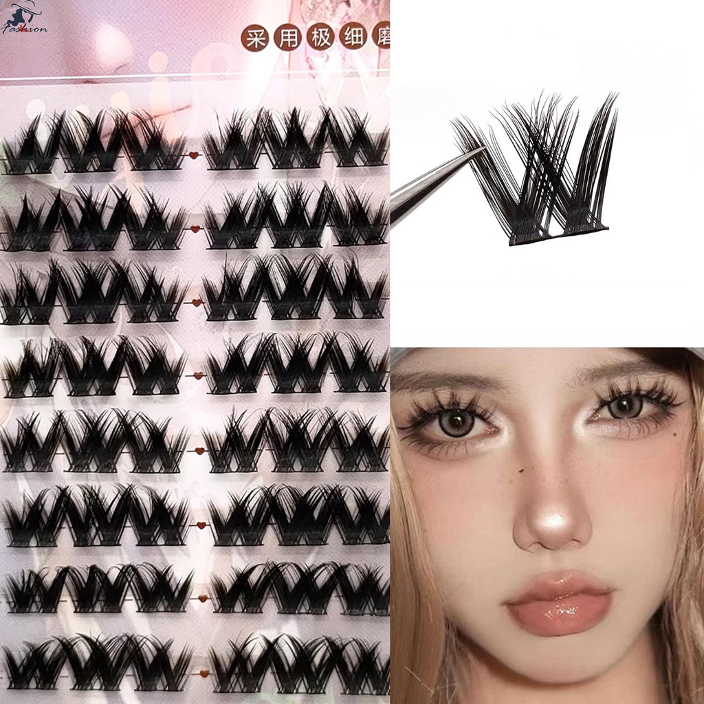 ผู้หญิง Devil Eyelash Clusters Curl และขยายดวงตาของคุณปลอม Lashes ...