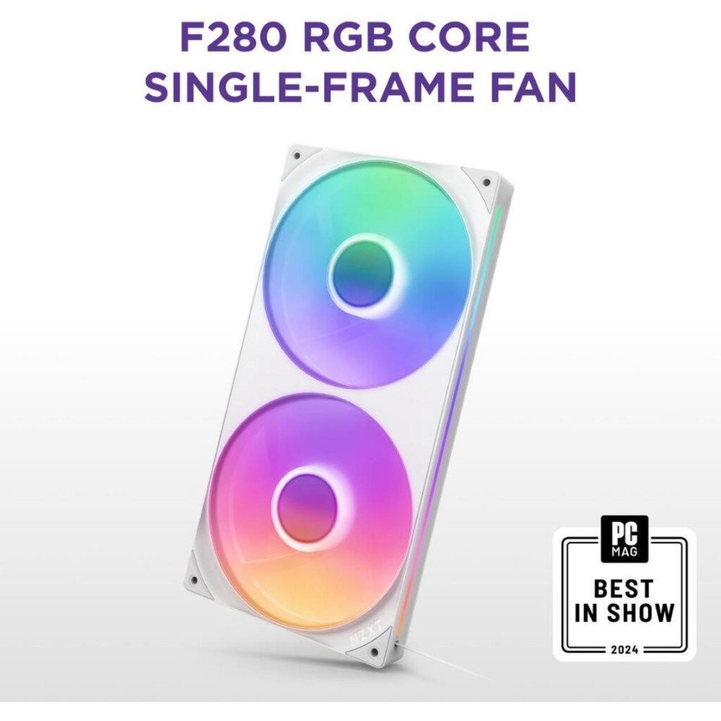 NZXT F280 RGB CORE 280mm Single-Frame RGB Fan : RF-U28HF-B1/RF-U28HF-W1 ...