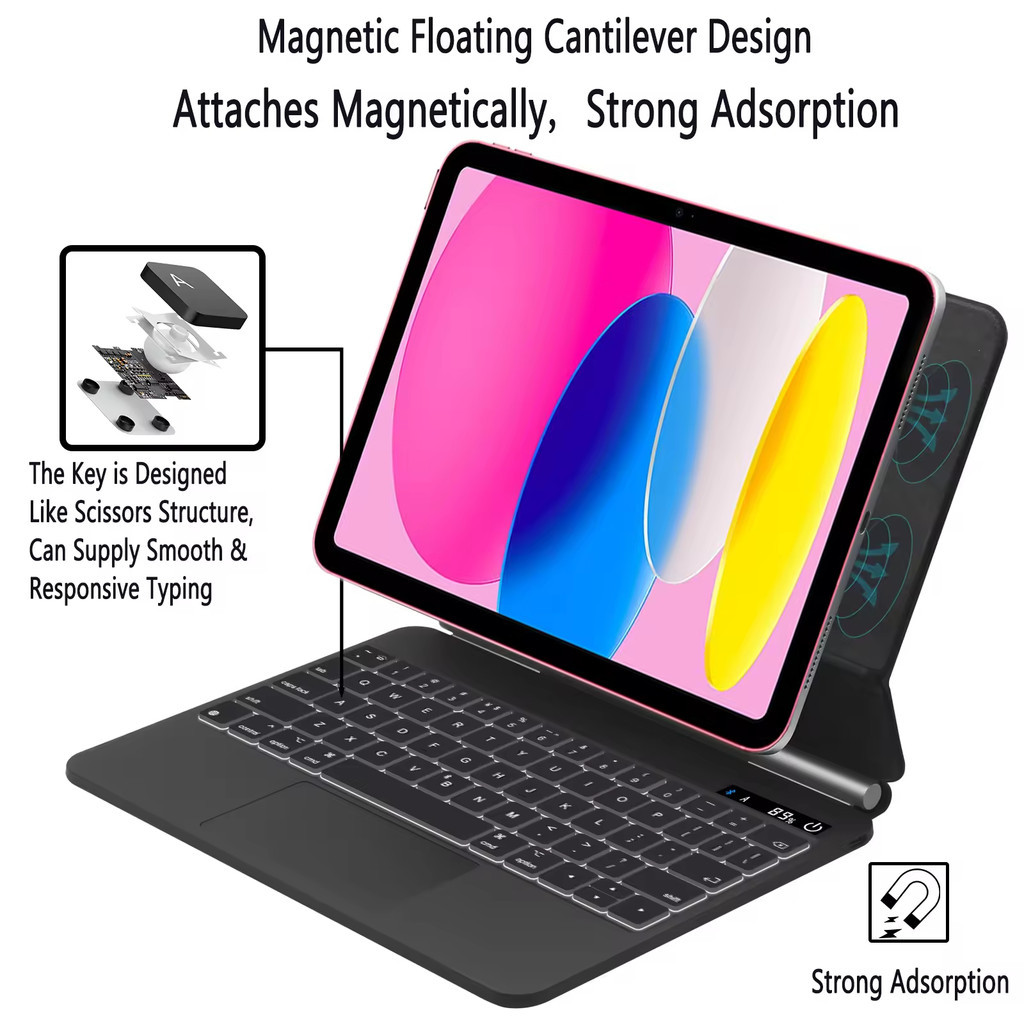 NEW Magnetic Floating Keyboard with Trackpad for Ipad Air 11-M3(2025 ...