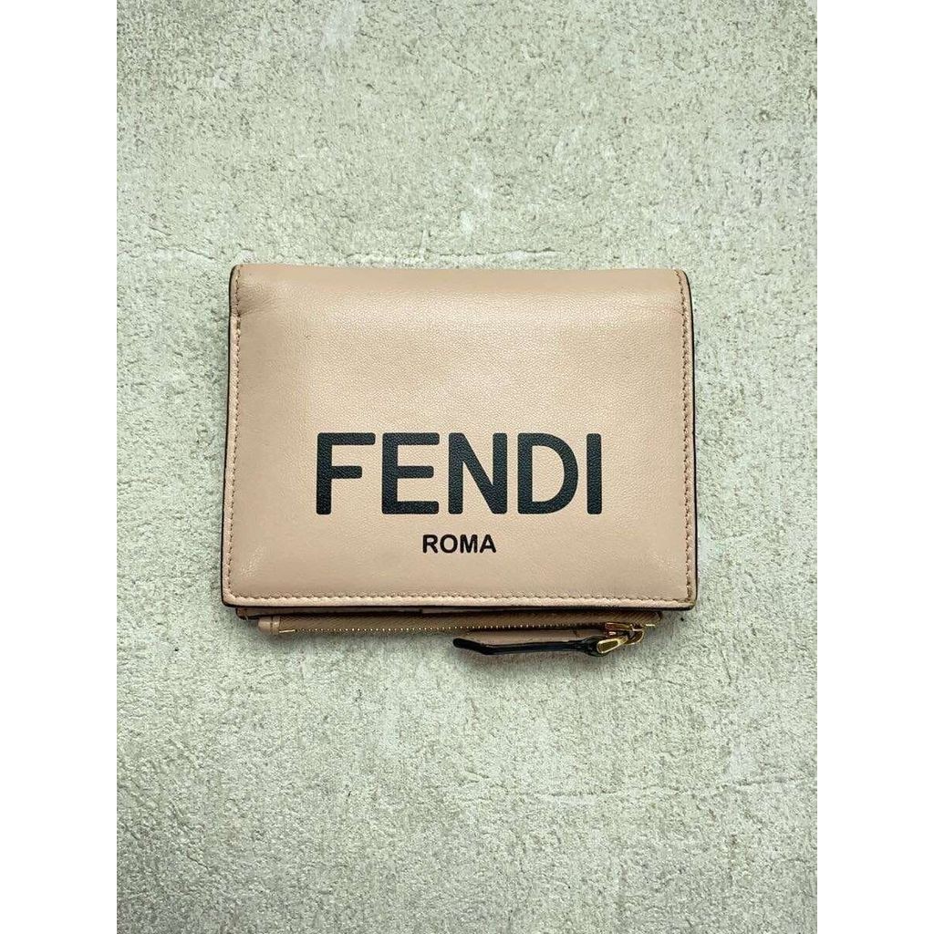 Fendi กระเป๋าสตางค์แบบพับได้ Medium Roma Logo 2 Leather 8M0447 พร้อม ...