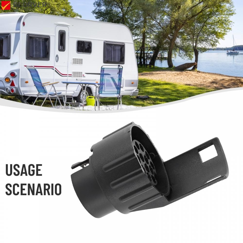 Socket Adapter Black Camper Converter Electric Towbar Trailer ...