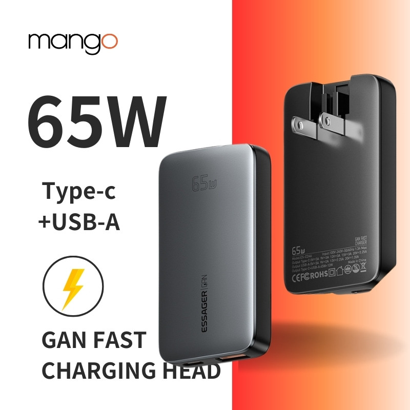 Product image 65w GaN Ultra-Thin Travel Charger A+C เหมาะสําหรับ ...