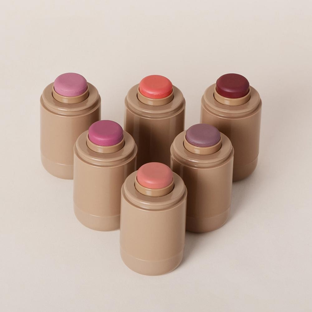 Matte Blush Stick สีธรรมชาติ Soft And Smooth Lip Multi-functional Blush