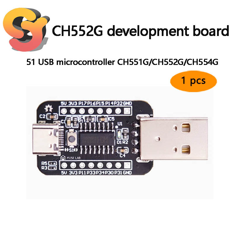 [อุปทานพร้อมสต็อก] 1 ชิ้น CH552G บอร์ดพัฒนา 51 USB Microcontroller ...