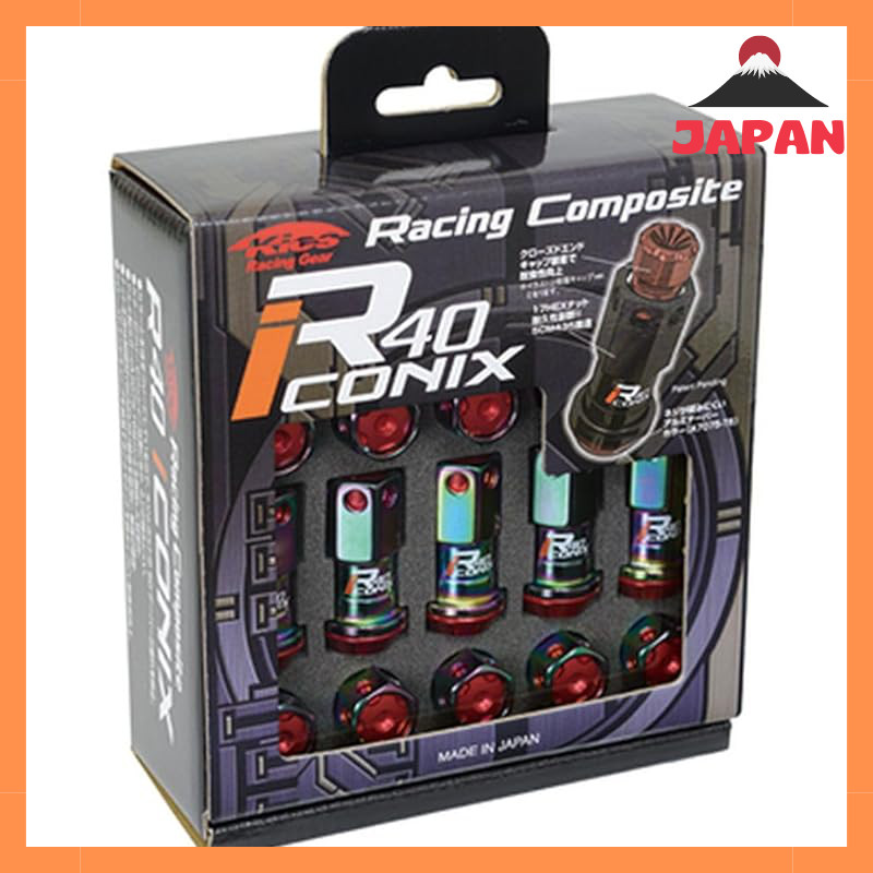Kyo-Ei Racing Composite R40 Iconix ชุดน็อตล็อคล้อพร้อมหมวกอลูมิเนียม ...