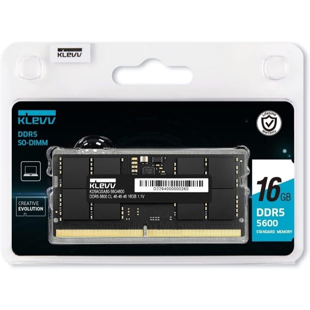 DDR5 KLEVV SO-DIMM 16GB,32GB/5600Mhz Standard Memory CL46